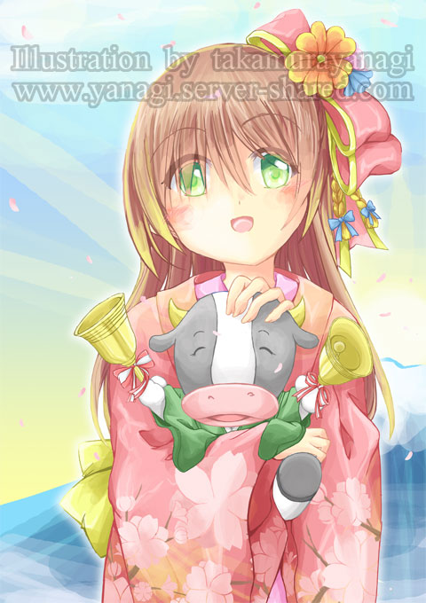 振袖女の子イラスト