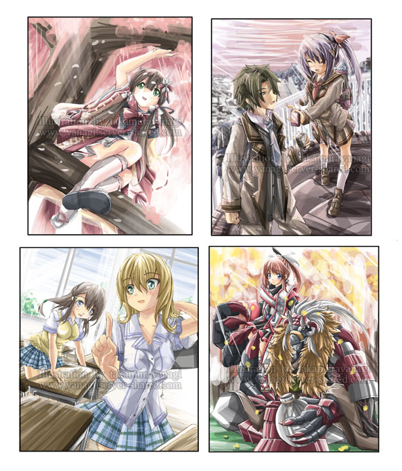 過去絵イラストまとめ巫女と放課後の風景
