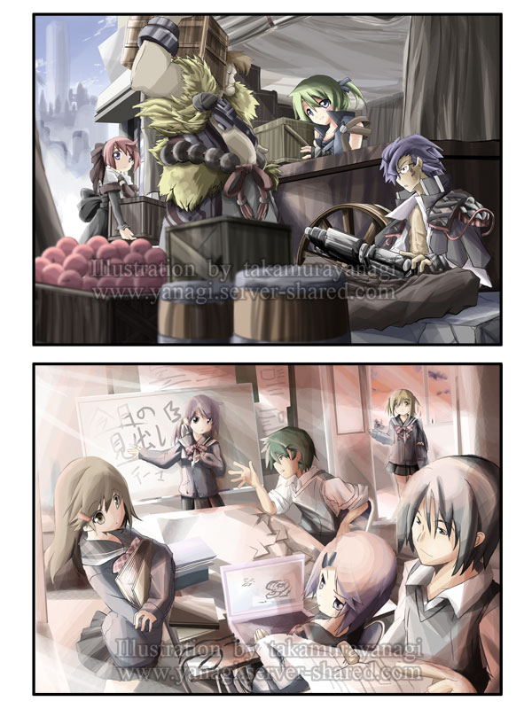 過去絵のイラストまとめ活動風景