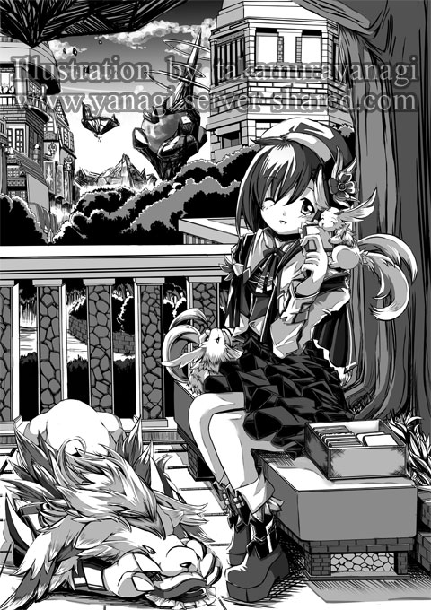 召喚士の女の子ファンタジーイラスト