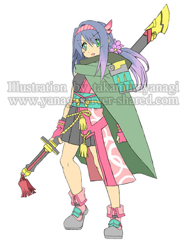 旅する和風女剣士キャラデザイン