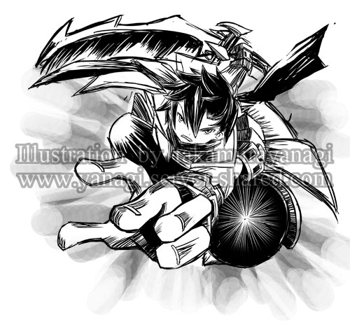 スピード躍動感んおあるイラスト神速