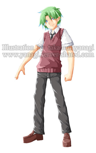 幼馴染男キャラ夏制服デザイン